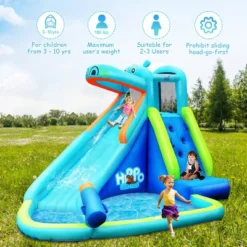 Costway Inflatable Kids Hippo Bounce House Slide Climbing Wall Splash Pool W/ Bag 8 Costway Inflatable Kids Hippo Bounce House Slide Climbing Wall Splash Pool W/ Bag -Costway Store GUEST 7fe69d83 8dd4 4ffd 931c 50524af6c5d3