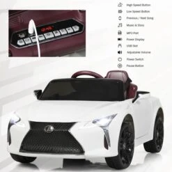 Costway 12V Kids Ride On Car Lexus LC500 Licensed Remote Control Electric Vehicle White 14 Costway 12V Kids Ride On Car Lexus LC500 Licensed Remote Control Electric Vehicle White -Costway Store GUEST 805bd925 44bf 4784 be14 d1fb5e0d2bb1