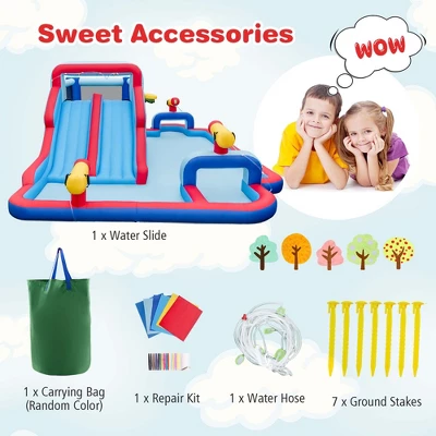 Costway Inflatable Water Slide Park Kids Bounce House Climbing Jumping Without Blower 8 Costway Inflatable Water Slide Park Kids Bounce House Climbing Jumping Without Blower - Image 8