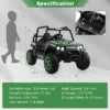 Costway 12V Kids Ride On UTV Electric Off-Road Truck Remote W/ LED Lights & Music