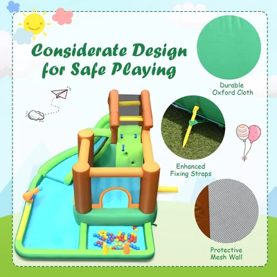 Bountech Inflatable Waterslide Bounce House Climbing Wall Without Blower 7 Bountech Inflatable Waterslide Bounce House Climbing Wall Without Blower - Image 7