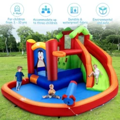 Costway Inflatable Slide Bouncer And Water Park W/ Splash Pool Water Cannon And Blower 13 Costway Inflatable Slide Bouncer And Water Park W/ Splash Pool Water Cannon And Blower -Costway Store GUEST 832aa6cf 9fe4 4551 8386 f614b5ed3a2d