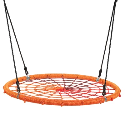 Costway 40'' Spider Web Tree Swing Kids Outdoor Play Set W/ Adjustable Ropes Gift OrangeBlueGreen 12 Costway 40'' Spider Web Tree Swing Kids Outdoor Play Set W/ Adjustable Ropes Gift OrangeBlueGreen - Image 12