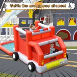 Costway Fire Truck Themed Inflatable Castle Water Park Kids Bounce House Blower Excluded 11 Costway Fire Truck Themed Inflatable Castle Water Park Kids Bounce House Blower Excluded -Costway Store GUEST 835d0125 829a 4e2b aac4 9c99cf315b4b