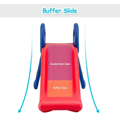 Costway 2 Step Children Folding Slide Plastic Fun Toy Up-down Suitable For Kids 4 Costway 2 Step Children Folding Slide Plastic Fun Toy Up-down Suitable For Kids - Image 4