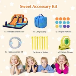 Costway Inflatable Waterslide 4-in-1 Kids Bounce Castle W/ Splash Pool(With 735W Blower) 15 Costway Inflatable Waterslide 4-in-1 Kids Bounce Castle W/ Splash Pool(With 735W Blower) -Costway Store GUEST 84ceb527 a335 445a b129 97c85f926203