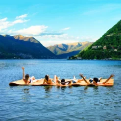 Costway 3 Layer Water Mat Floating Pad Island Water Sports Recreation Relaxing Tear-resistant 12' X 6'