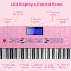 Costway 61-Key Electric Piano Portable Digital Keyboard W/Lighted Key Music Stand Pink 14 Costway 61-Key Electric Piano Portable Digital Keyboard W/Lighted Key Music Stand Pink -Costway Store GUEST 863f57de b0df 48aa b387 25f1ef47ff0e