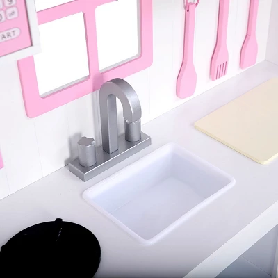 Costway Kids Wood Kitchen Toy Cooking Pretend Play Set Toddler Wooden Playset 7 Costway Kids Wood Kitchen Toy Cooking Pretend Play Set Toddler Wooden Playset - Image 7