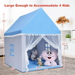 Costway Kids Play Tent Large Playhouse Children Play Castle Fairy Tent Gift W/ Mat PinkBlue 15 Costway Kids Play Tent Large Playhouse Children Play Castle Fairy Tent Gift W/ Mat PinkBlue -Costway Store GUEST 8899404d 8a32 4ad4 aac5 62488ce03c3e