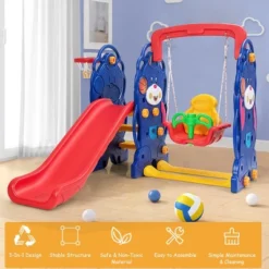 3 In 1 Toddler Climber And Swing Set Kid Climber Slide Playset W/Basketball Hoop 11 3 In 1 Toddler Climber And Swing Set Kid Climber Slide Playset W/Basketball Hoop -Costway Store GUEST 88f4b61f 1ffc 4dfe 86f9 053b90665a7f