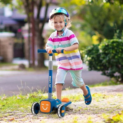 Honeyjoy Folding Adjustable Kids Toy Scooter W/LED Flashing Wheels Horn 4 Emoji Covers 1 Honeyjoy Folding Adjustable Kids Toy Scooter W/LED Flashing Wheels Horn 4 Emoji Covers