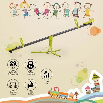 Costway Kids 360 Degree Rotation Seesaw Teeter Totter Outdoor Play Set Toy 4 Costway Kids 360 Degree Rotation Seesaw Teeter Totter Outdoor Play Set Toy - Image 4
