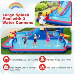 Costway Inflatable Water Slide Park Kids Bounce House Climbing Jumping With 750W Blower 12 Costway Inflatable Water Slide Park Kids Bounce House Climbing Jumping With 750W Blower -Costway Store GUEST 8b7a79b2 351d 4cd4 a52c 00e6c3465525