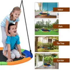 Costway 40'' Flying Saucer Tree Swing Outdoor Play Set W/ Adjustable Ropes Colorful/Camouflage Green 15 Costway 40'' Flying Saucer Tree Swing Outdoor Play Set W/ Adjustable Ropes Colorful/Camouflage Green -Costway Store GUEST 8be421dd 5366 46f2 a8b3 d009ad98e19c