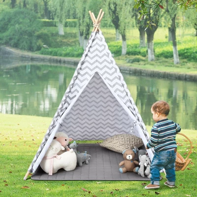 Costway 5.2' Portable Kids' Play Tent Playhouse Sleeping Dome W/ Cushion 3 Costway 5.2' Portable Kids' Play Tent Playhouse Sleeping Dome W/ Cushion - Image 3