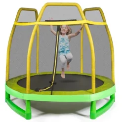 Costway 7 FT Kids Trampoline W/Safety Enclosure Net Spring Pad Indoor Outdoor Heavy Duty YellowBlue 21 Costway 7 FT Kids Trampoline W/Safety Enclosure Net Spring Pad Indoor Outdoor Heavy Duty YellowBlue -Costway Store GUEST 8f12ec78 588c 4db4 97cb 7fa34b04368e