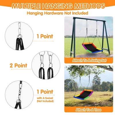 Costway 700lb Giant 60'' Platform Tree Swing For Kids And Adults 6 Costway 700lb Giant 60'' Platform Tree Swing For Kids And Adults - Image 6