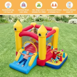 Costway Kids Bouncy Castle With Slide & Ball Pit Pool Ocean Balls & 480W Blower Included 12 Costway Kids Bouncy Castle With Slide & Ball Pit Pool Ocean Balls & 480W Blower Included -Costway Store GUEST 90072127 2149 42a2 8373 2278b78a3b29