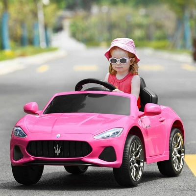 Costway 12V Kids Ride On Car Maserati GranCabrio Licensed W/ Remote Control& Lights Pink 1 Costway 12V Kids Ride On Car Maserati GranCabrio Licensed W/ Remote Control& Lights Pink