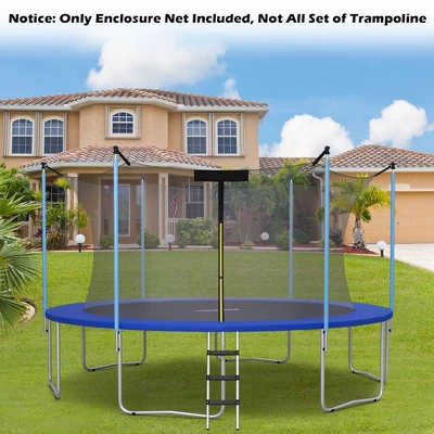 Costway 8FT Trampoline Replacement Safety Enclosure Net Weather-Resistant 3 Costway 8FT Trampoline Replacement Safety Enclosure Net Weather-Resistant - Image 3