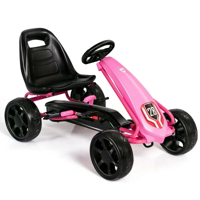 Go Kart Pedal Car Kids Ride On Toys Pedal Powered 4 Wheel Adjustable Seat Pink/Black 10 Go Kart Pedal Car Kids Ride On Toys Pedal Powered 4 Wheel Adjustable Seat Pink/Black - Image 10