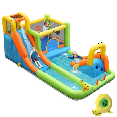 Costway Inflatable Water Slide Park Bounce House Climbing Wall 11 Costway Inflatable Water Slide Park Bounce House Climbing Wall - Image 11