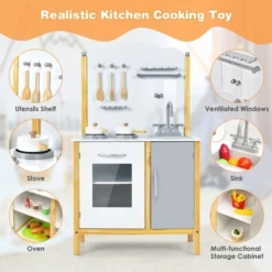 Costway Kids Play Kitchen Set Toddler Pretend Cooking Set W/ Cabinet&Accessories 12 Costway Kids Play Kitchen Set Toddler Pretend Cooking Set W/ Cabinet&Accessories -Costway Store GUEST 948f4a81 c8d4 471e aac9 5ef6e62d7c22