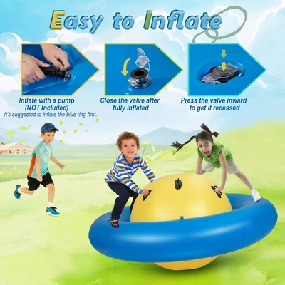 Costway 7.5 FT Inflatable Dome Rocker Bouncer With 6 Handles Fun Outdoor Game For Kids 6 Costway 7.5 FT Inflatable Dome Rocker Bouncer With 6 Handles Fun Outdoor Game For Kids - Image 6