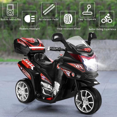 Costway 3 Wheel Kids Ride On Motorcycle 6V Battery Powered Electric Toy Power Bicycle 2 Costway 3 Wheel Kids Ride On Motorcycle 6V Battery Powered Electric Toy Power Bicycle - Image 2