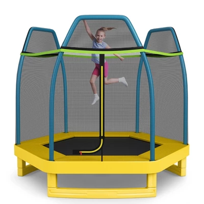 Costway 7FT Kids Trampoline Outdoor Indoor Recreational Bounce Jumper ASTM Approved 11 Costway 7FT Kids Trampoline Outdoor Indoor Recreational Bounce Jumper ASTM Approved - Image 11