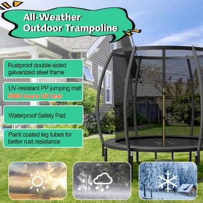 Costway 8FT Recreational Trampoline W/ Ladder Enclosure Net Safety Pad Outdoor 5 Costway 8FT Recreational Trampoline W/ Ladder Enclosure Net Safety Pad Outdoor - Image 5
