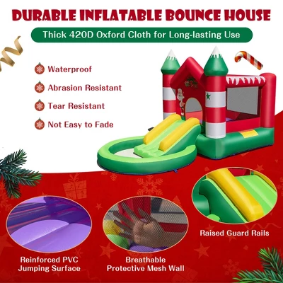Costway Christmas-Theme Inflatable Bounce House W/ 550W Blower Christmas Gift For Kids 5 Costway Christmas-Theme Inflatable Bounce House W/ 550W Blower Christmas Gift For Kids - Image 5