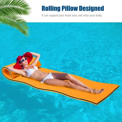 Costway 3-Layer Tear-Resistant Foam Floating Pad Island Water Sports Relaxing 2 Costway 3-Layer Tear-Resistant Foam Floating Pad Island Water Sports Relaxing - Image 2
