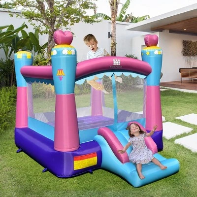 Costway Inflatable Bounce House 3-in-1 Princess Theme Inflatable Castle Without Blower 9 Costway Inflatable Bounce House 3-in-1 Princess Theme Inflatable Castle Without Blower - Image 9
