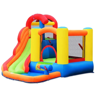 Costway Inflatable Bounce House Water Slide W/ Climbing Wall Splash Pool Water Cannon 9 Costway Inflatable Bounce House Water Slide W/ Climbing Wall Splash Pool Water Cannon - Image 9