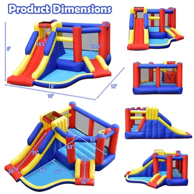 Costway Inflatable Bouncy Castle Kids Jumping House W/ Double Slides Air Blower Excluded 3 Costway Inflatable Bouncy Castle Kids Jumping House W/ Double Slides Air Blower Excluded - Image 3