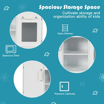 Costway Kids Kitchen Playset Pretend Play Cooking Set W/Vivid Faucet & Telephone 6 Costway Kids Kitchen Playset Pretend Play Cooking Set W/Vivid Faucet & Telephone - Image 6