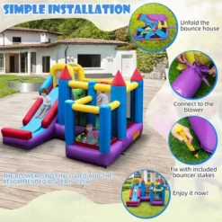 Costway 5-In-1 Inflatable Bounce Castle With Basketball Rim & Climbing Wall 11 Costway 5-In-1 Inflatable Bounce Castle With Basketball Rim & Climbing Wall -Costway Store GUEST 9bbec37f 577a 47ca 90eb dc4edc1d4ba6