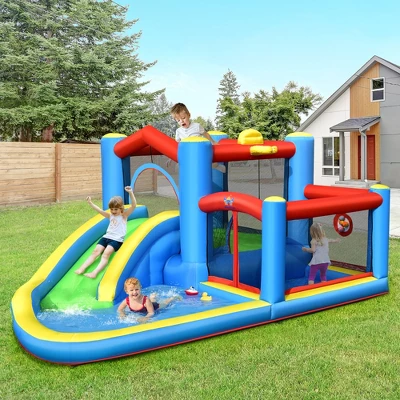 Costway Inflatable Kids Water Slide Outdoor Indoor Slide Bounce Castle (without Blower) 1 Costway Inflatable Kids Water Slide Outdoor Indoor Slide Bounce Castle (without Blower)