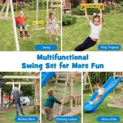 Costway Backyard Wooden Swing Set Slide Playset For Kids Outdoor Climbing Wall Sandpit 12 Costway Backyard Wooden Swing Set Slide Playset For Kids Outdoor Climbing Wall Sandpit -Costway Store GUEST 9fdaf2dc acb2 4273 9f5a 459a199442f9
