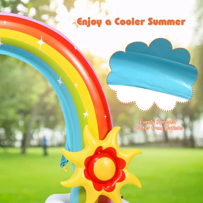 Costway Inflatable Rainbow Sprinkler Summer Outdoor Kids Spray Water Toy Yard Party Pool 4 Costway Inflatable Rainbow Sprinkler Summer Outdoor Kids Spray Water Toy Yard Party Pool - Image 4
