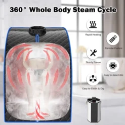 Costway Portable Steam Sauna W/ 9-gear Adjustable Temperature & Herbal Box GrayBlackCoffee 13 Costway Portable Steam Sauna W/ 9-gear Adjustable Temperature & Herbal Box GrayBlackCoffee -Costway Store GUEST a2319cae 13ba 4015 9272 e77608c4e0a8