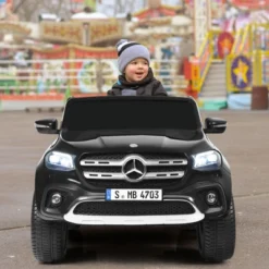 Costway Licensed Mercedes Benz X Class 12V 2-Seater Kids Ride On Car W/ Trunk