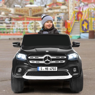 Costway Licensed Mercedes Benz X Class 12V 2-Seater Kids Ride On Car W/ Trunk 1 Costway Licensed Mercedes Benz X Class 12V 2-Seater Kids Ride On Car W/ Trunk