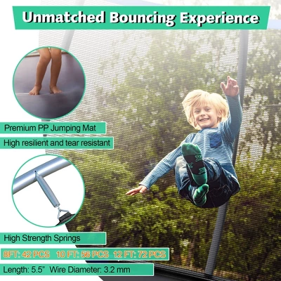 Costway 10FT Recreational Trampoline W/ Ladder Enclosure Net Safety Pad Outdoor Blue/Black/Orange 4 Costway 10FT Recreational Trampoline W/ Ladder Enclosure Net Safety Pad Outdoor Blue/Black/Orange - Image 4