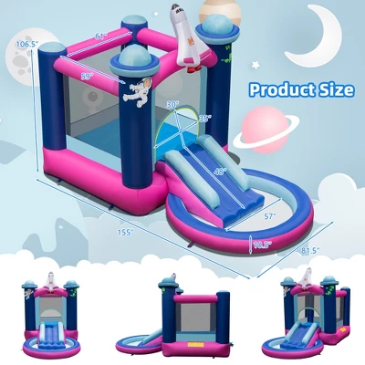 Costway Inflatable Space-themed Bounce House Kids 3-in-1 Bounce Castle Blower Excluded 3 Costway Inflatable Space-themed Bounce House Kids 3-in-1 Bounce Castle Blower Excluded - Image 3