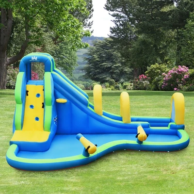 Costway Inflatable Water Slide Kids Bounce House Castle Splash Water Pool With 750W Blower 1 Costway Inflatable Water Slide Kids Bounce House Castle Splash Water Pool With 750W Blower