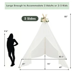 Costway 85'' Height 5 Sides Huge Lace Play Tent For Kids Adult Wedding W/ Light Strings 16 Costway 85'' Height 5 Sides Huge Lace Play Tent For Kids Adult Wedding W/ Light Strings -Costway Store GUEST a5569007 ef6c 4d00 a2ce 0a964e9b8eee