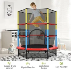 Costway 55'' Kids Trampoline Recreational Bounce Jumper W/Safety Enclosure Net Heavy-duty 12 Costway 55'' Kids Trampoline Recreational Bounce Jumper W/Safety Enclosure Net Heavy-duty -Costway Store GUEST a5b5c317 3210 4e09 badf a5e7da52a840